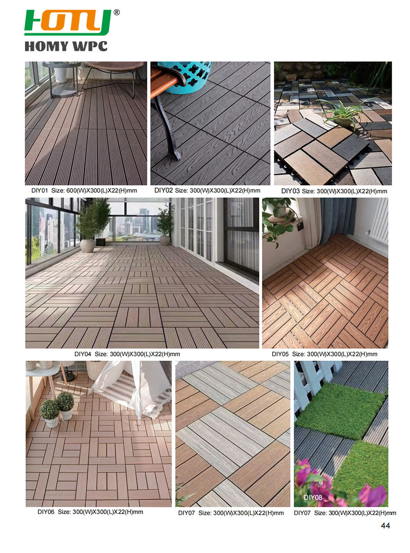 WPC DIY Deck Tile-Key to Balcony Garden