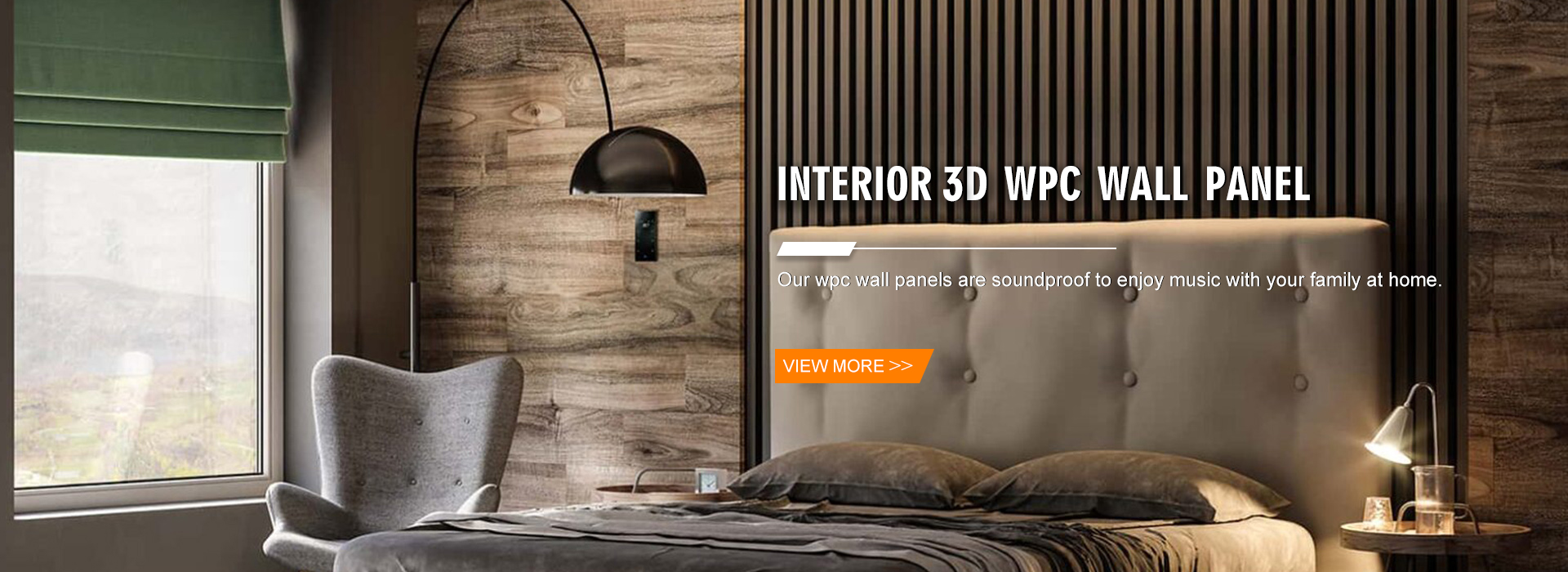 Painel de parede interior 3D WPC
