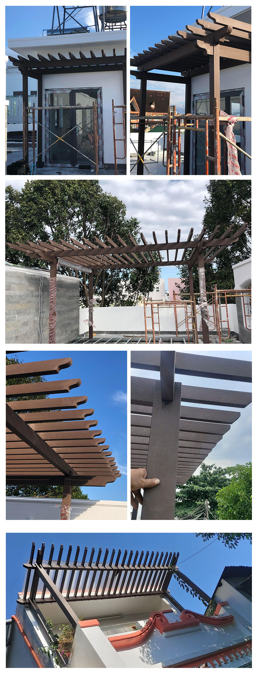 outdoor composite pergola