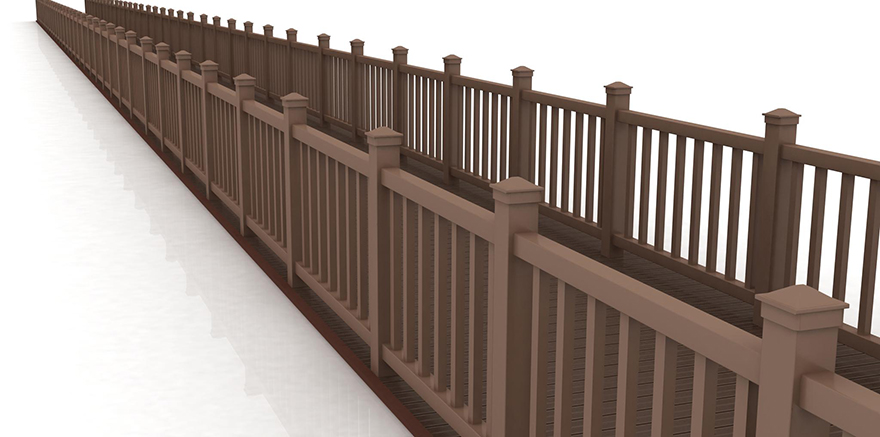 outdoor wpc tube composite railing